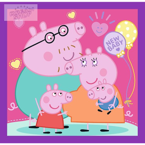 Puzzle - 3w1 (20, 36, 50) - Zwyczaje świnki Peppy - Świnka Peppa - Trefl 34893