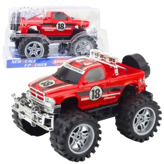 Samochód Terenowy Z Napędem Na Tył Duże Koła Czerwony 27cm