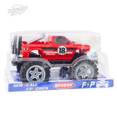 Samochód Terenowy Z Napędem Na Tył Duże Koła Czerwony 27cm