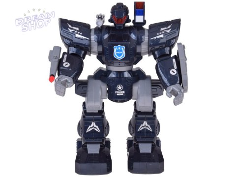 Zdalnie sterowany ROBOT POLICYJNY - chodzi, tańczy, strzela i świeci RC0731