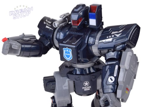 Zdalnie sterowany ROBOT POLICYJNY - chodzi, tańczy, strzela i świeci RC0731