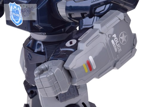 Zdalnie sterowany ROBOT POLICYJNY - chodzi, tańczy, strzela i świeci RC0731