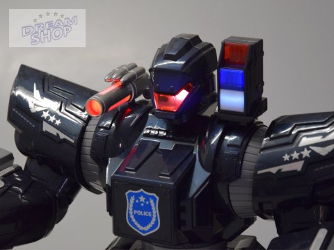 Zdalnie sterowany ROBOT POLICYJNY - chodzi, tańczy, strzela i świeci RC0731