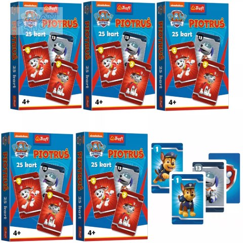 5 x Karty Piotruś Paw Patrol Psi patrol Trefl 08513