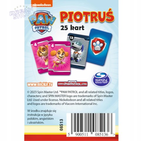 5 x Karty Piotruś Paw Patrol Psi patrol Trefl 08513