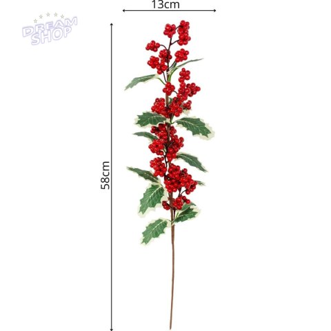 GAŁĄZKA DEKORACYJNA JARZĘBINA 58CM