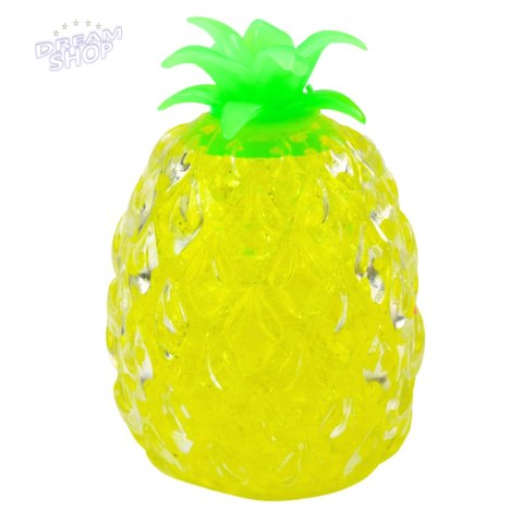 Gniotek Ananas Owoc Antystresowy Z Kulkami Hydrożelowymi Żółty