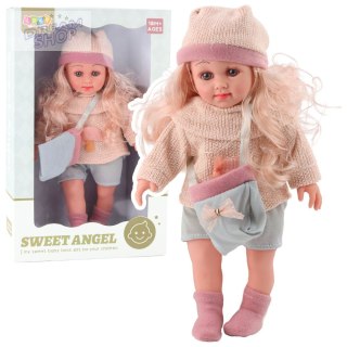 Lalka Sweet Angel W Wełnianym Sweterku Z Grzybkiem Torebka Czapka 36cm