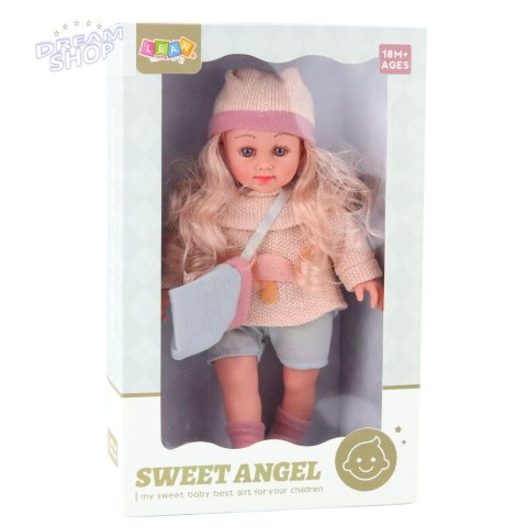 Lalka Sweet Angel W Wełnianym Sweterku Z Grzybkiem Torebka Czapka 36cm