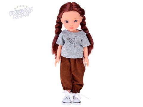 Lovely Girl Lalka z długimi szatynowymi włosami w sportowym stroju 33cm ZA5849