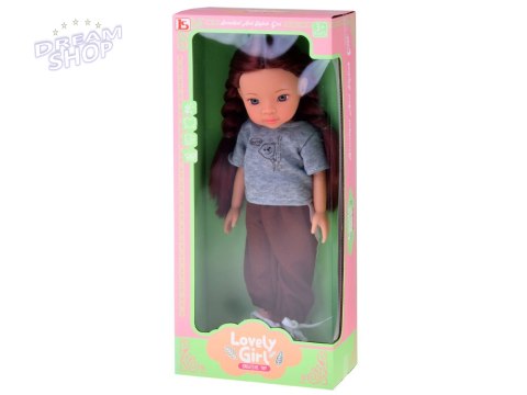 Lovely Girl Lalka z długimi szatynowymi włosami w sportowym stroju 33cm ZA5849