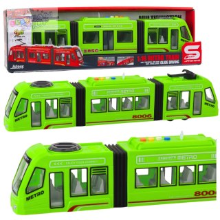 Metro Miejskie Tramwaj Otwierane Drzwi Światła Dźwięki Zielony 1:16