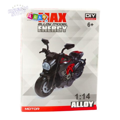 Motocykl Do Składania Skręcania Metal 1:14 DIY Niebieski