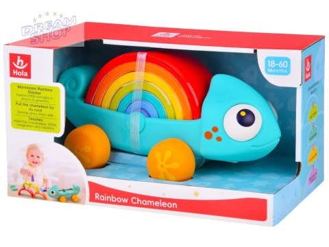 Tęczowy kameleon układanka montessori 18m+ ZA4532