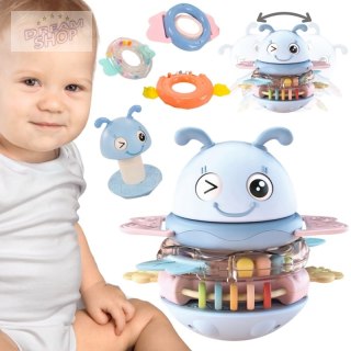WOOPIE Baby Wańka Wstańka Zabawka Sensoryczna 2w1 Grzechotka Gryzak