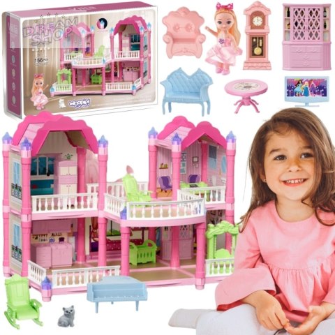 WOOPIE Domek Dla Lalek Willa Ogrodowa 156el.