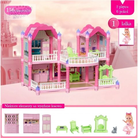 WOOPIE Domek Dla Lalek Willa Ogrodowa 156el.