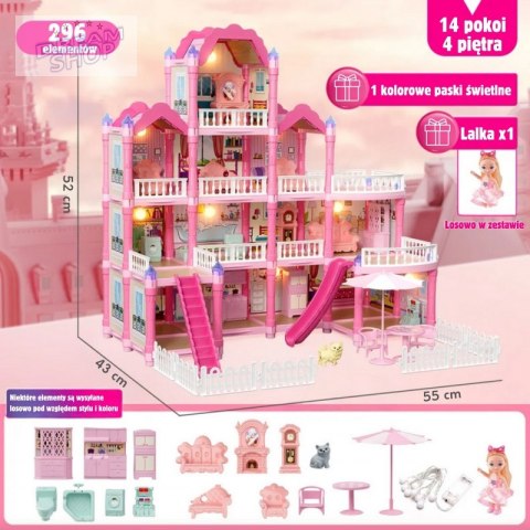 WOOPIE Domek dla Lalek Villa z Akcesoriami i Lalką 296el.