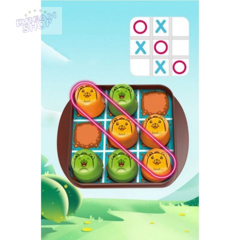WOOPIE IQ Gra Logiczna Edukacyjno-Strategiczna 2w1 Kółko i Krzyżyk 8szt