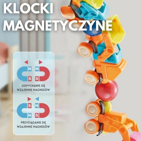 WOOPIE Magnetyczne Klocki Konstrukcyjne Pojazdy 52 el.