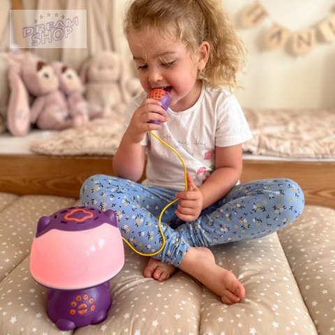 WOOPIE Multifunkcyjna Lampka RGB Głośnik Bluetooth Karaoke Modulator Głosu Karta SD AUX Fioletowa