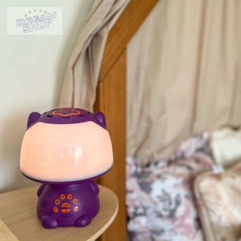 WOOPIE Multifunkcyjna Lampka RGB Głośnik Bluetooth Karaoke Modulator Głosu Karta SD AUX Fioletowa