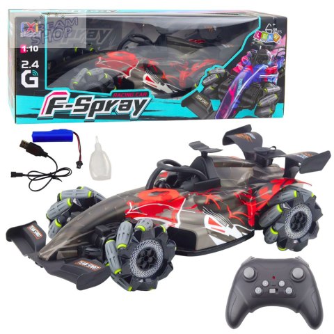 Wyścigówka Zdalnie Sterowana RC 1:10 Światła Dźwięki Para Wodna Czerwona