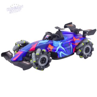 Wyścigówka Zdalnie Sterowana RC 1:10 Światła Dźwięki Para Wodna Niebieska