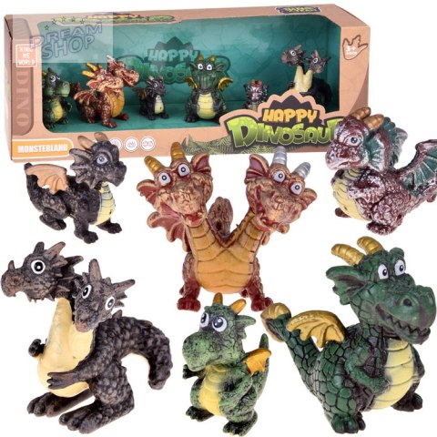 Zestaw Figurek Bajkowe Smoki 6 szt. Magiczne Stworzenia ZA5883