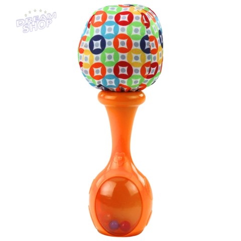 Zestaw Grzechotki Z Miękką Piłeczką Wzorki Pomarańczowa Zielona 2szt