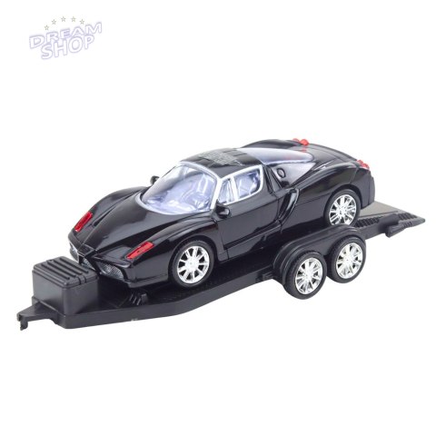 Zestaw Samochód Terenowy Czerwony Laweta Samochód Czarny Sportowy 59cm