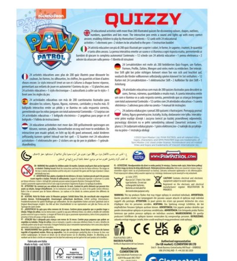 Interaktywny Quiz Psi Patrol Nickelodeon Clementoni 16334 Interaktywny Quiz Psi Patrol Nickelodeon Clementoni 16334
