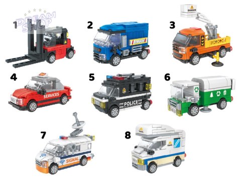 Klocki konstrukcyjne CITY VEHICLE 3 modele z serii: pojazdy miejskie ZA5853