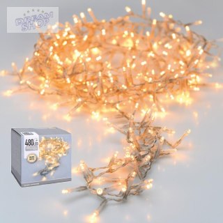 LAMPKI CHOINKOWE ŁAŃCUCH ŚWIETLNY 480 LED CIEPŁY BIAŁY PRZEŹROCZYSTY PRZEWÓD