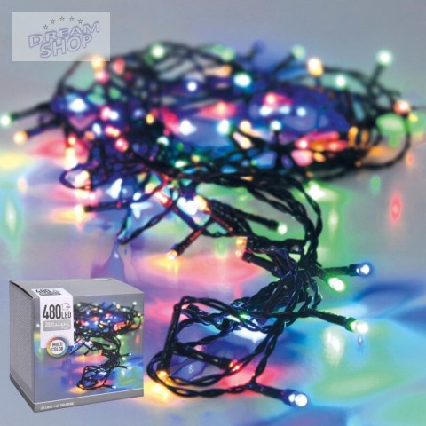 LAMPKI CHOINKOWE ŁAŃCUCH ŚWIETLNY 480 LED MULTIKOLOR