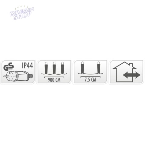 LAMPKI OUTDOOR 120 LED CIEPŁY BIAŁY