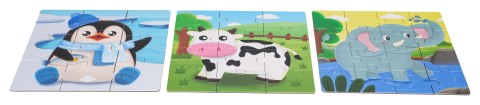 Magnetyczne Puzzle Zwierzęta + Książeczka