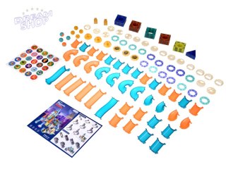 ŚWIECĄCE Klocki magnetyczne 3D - Zbuduj tor kulkowy KULODROM 116-ele ZA5894