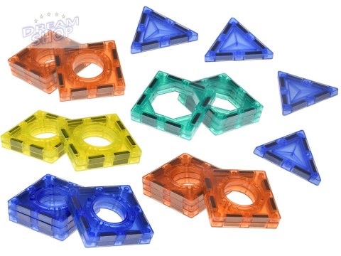 ŚWIECĄCE Klocki magnetyczne 3D - Zbuduj tor kulkowy KULODROM 116-ele ZA5894