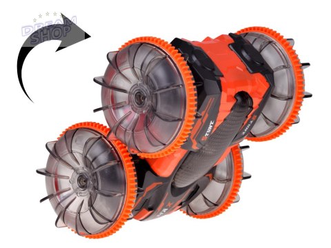 Samochód AMFIBIA 2w1 Stunt r/c zdalnie sterowany Jeździ Pływa Świeci RC0735