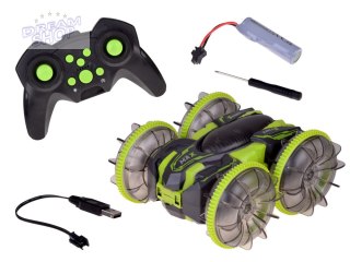 Samochód AMFIBIA 2w1 Stunt r/c zdalnie sterowany Jeździ Pływa Świeci RC0735