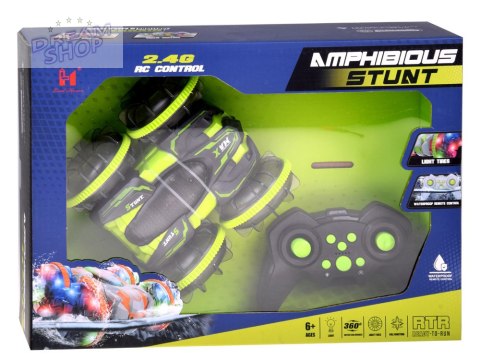Samochód AMFIBIA 2w1 Stunt r/c zdalnie sterowany Jeździ Pływa Świeci RC0735
