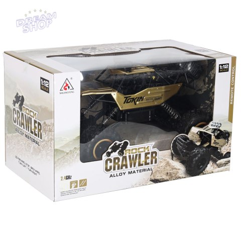 Samochód RC Rock Crawler 1:12 4WD METAL złoty
