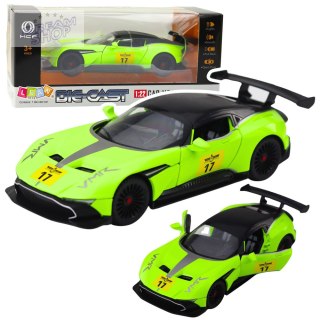 Samochód Sportowy Z Napędem Pull-Back Światła Dźwięki Zielony 1:22