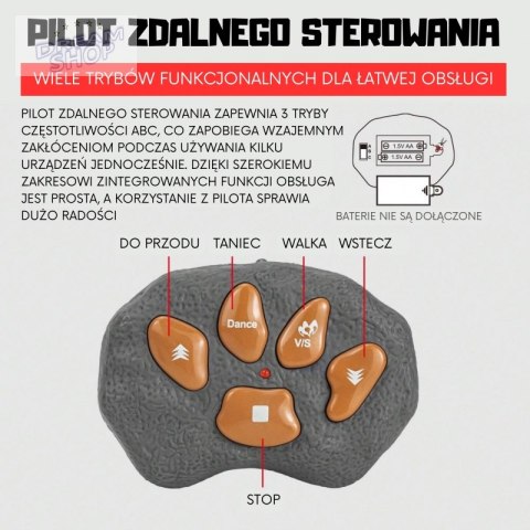 WOOPIE Dinozaur Zdalnie Sterowany RC Robot Stegozaur