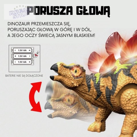 WOOPIE Dinozaur Zdalnie Sterowany RC Robot Stegozaur