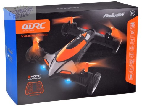 Zdalnie sterowany DRON Quadkopter z kamerką 2w1 Lata + jeździ RC0725 PO