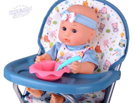Zestaw Deluxe Lalka Bobas Wózek Łóżeczko Krzesełko akcesoria 16 ele ZA5917