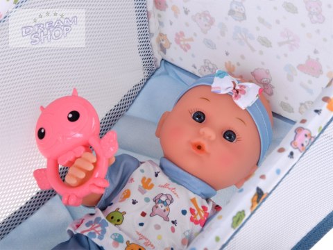 Zestaw Deluxe Lalka Bobas Wózek Łóżeczko Krzesełko akcesoria 16 ele ZA5917