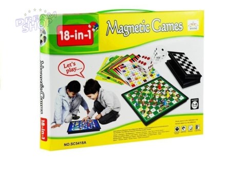 Zestaw Gier 18w1 Szachy Magnetyczne